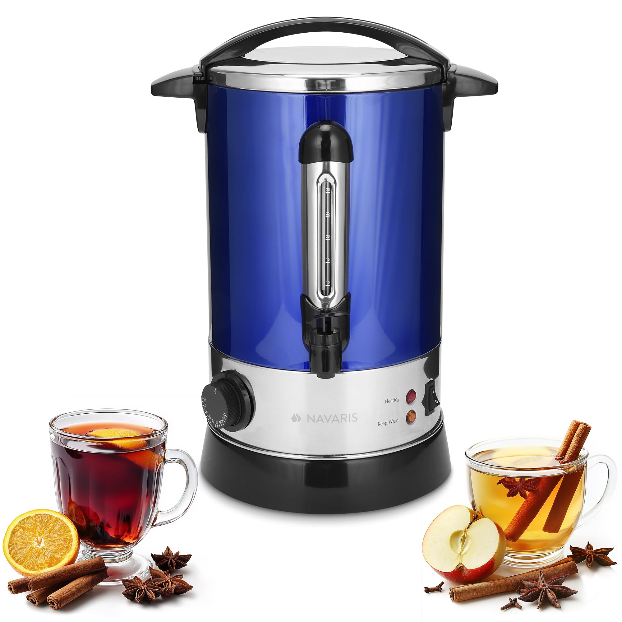 Bollitore Per Vin Brulè TRESKO 30L - 2500W, Acciaio Inox, Dispenser Bevande Calde, Temperatura Regolabile 30-110°C - Foto 7