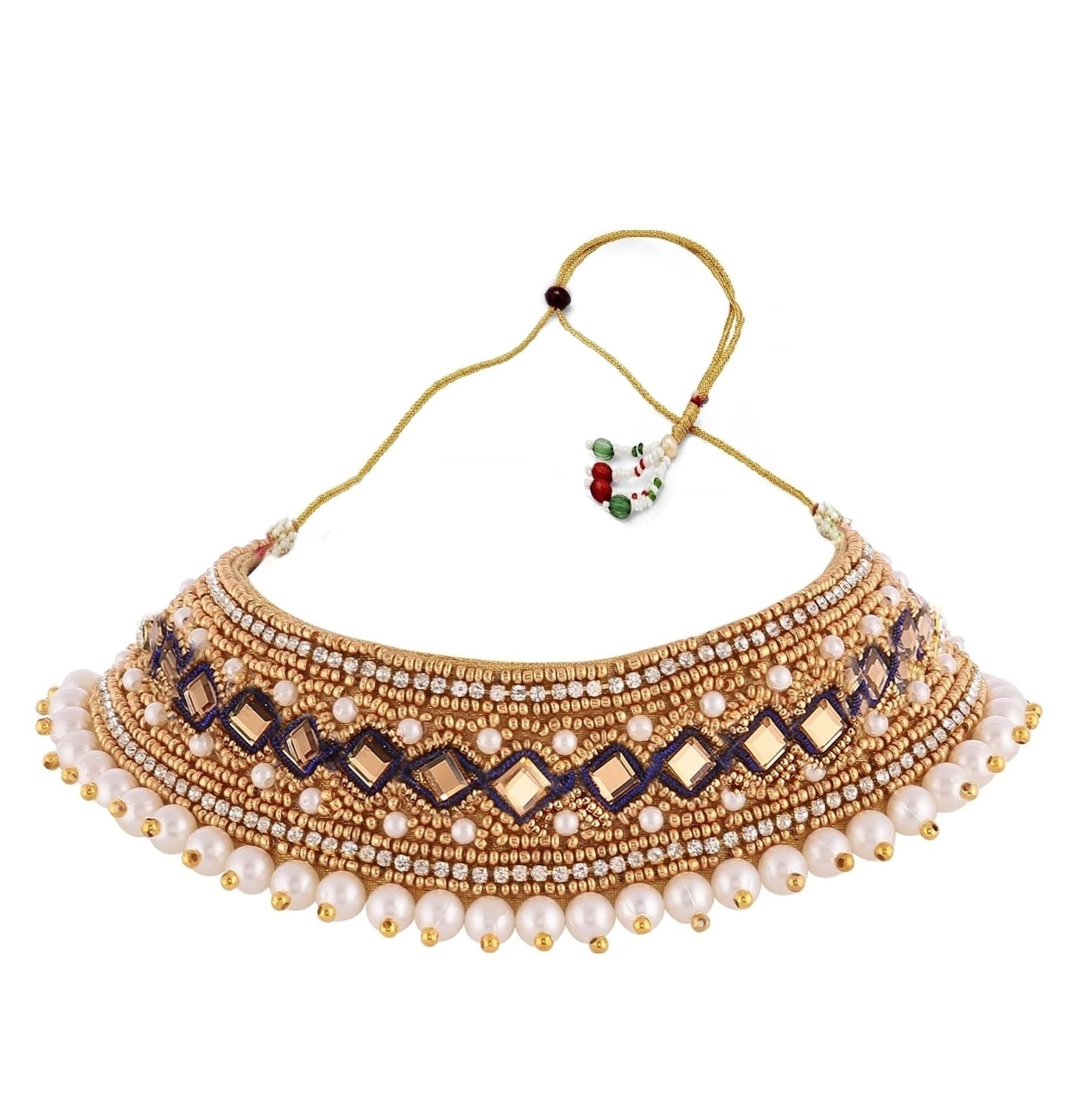 See full amazon price history chart for VAMA FASHIONS Embroidery Zari work Cloth Collar Neck Golden Choker Necklace Crystal Stone Necklace Set for Women & Girls (Pink Choker Necklace Set) VAMA FASHIONS Embroidery Zari work Cloth Collar Neck Golden Choker Necklace Crystal Stone Necklace Set for Women & Girls (Pink Choker Necklace Set) (B0D223B1VG) Amazon Price History, Amazon Price Tracker