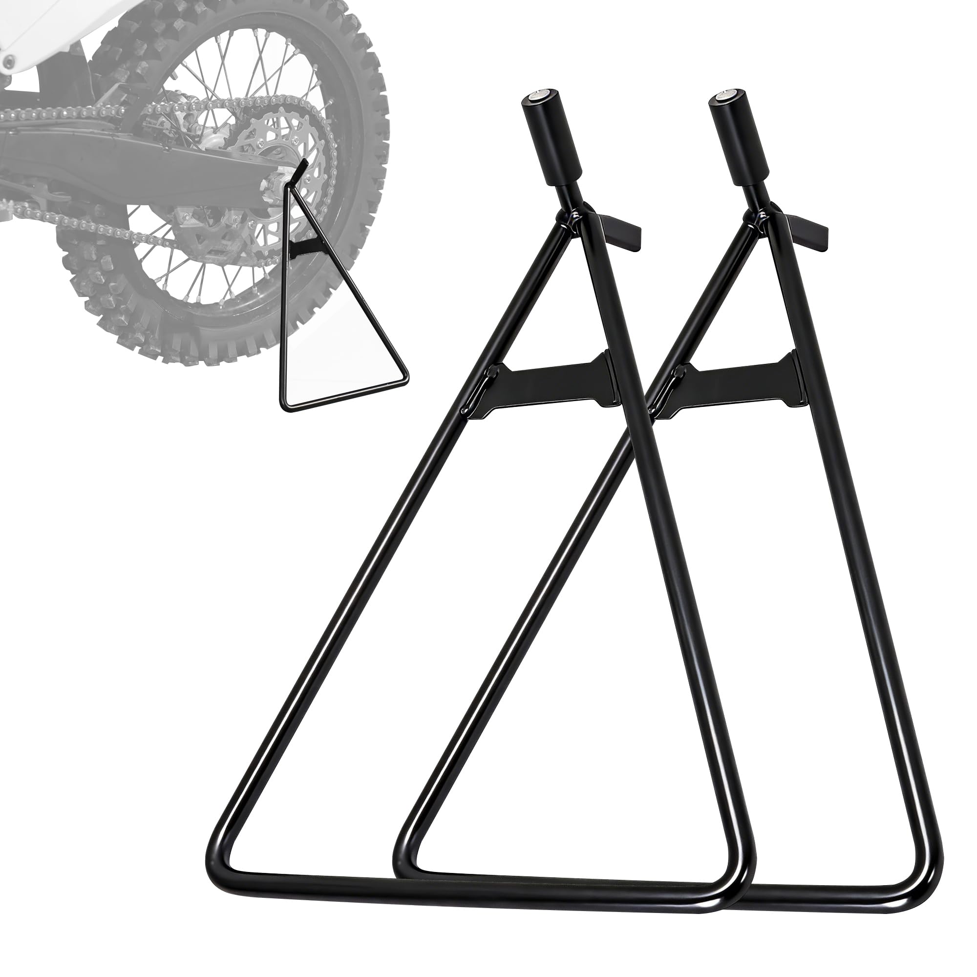 JFG RACING Dirt Bike Triangle Stand,Universal Motorcycle Kickstand,2 Pcs