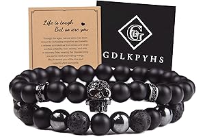 Triple Protection Pulseras para Hombres - Pulsera de Calavera para Hombres