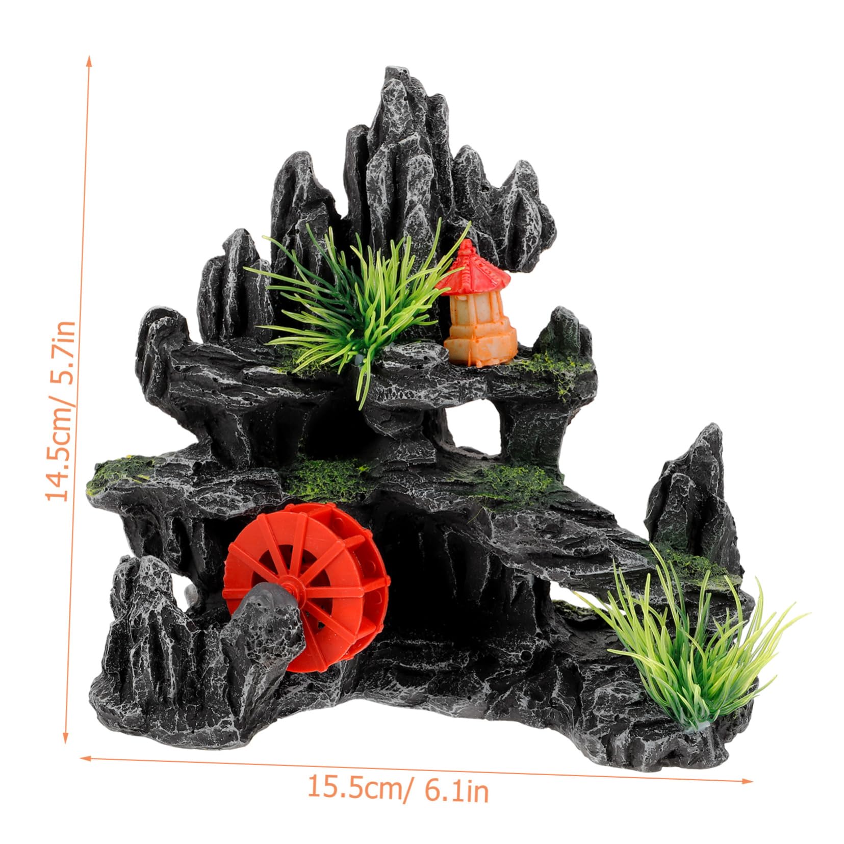 DOITOOL Lot De 2 Cachettes pour Aquarium Rochers Grottes De Montagne Ornements en Résine Naturelle Grottes pour Reptiles Grottes À Crevettes Ornements en Rondins