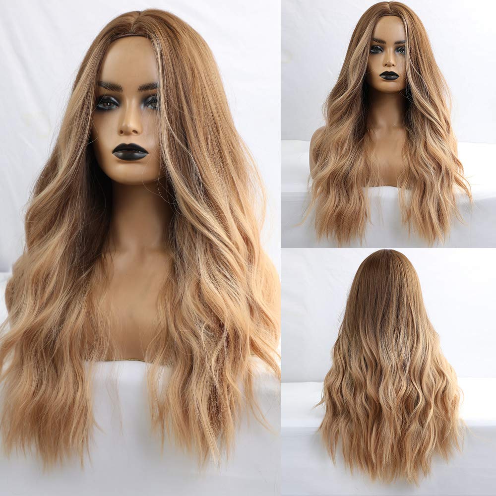 Parrucca HAIRCUBE con riga in mezzo, capelli mossi e lunghi