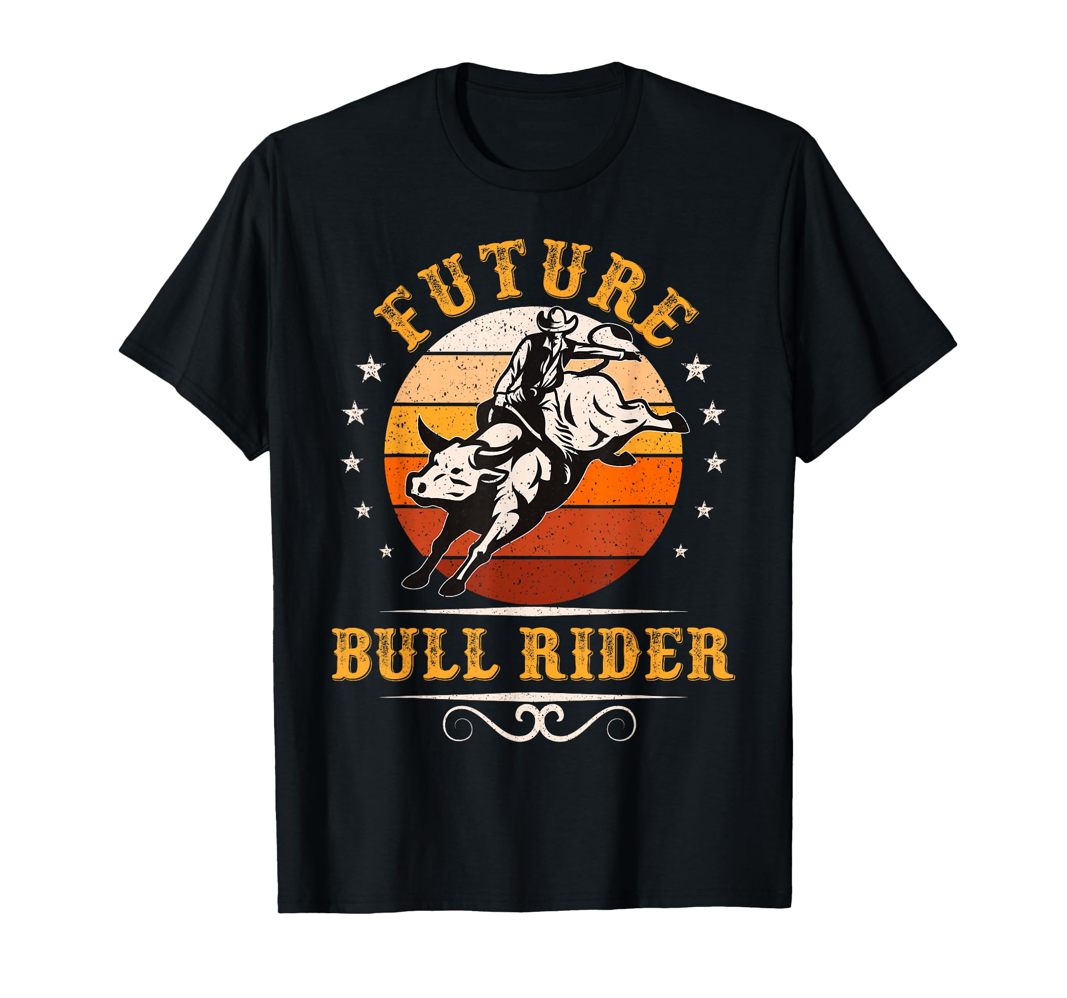 Future Bull Rider Boys Kids Rodeo Bull Riding Vintage Cowboy T-Shirt