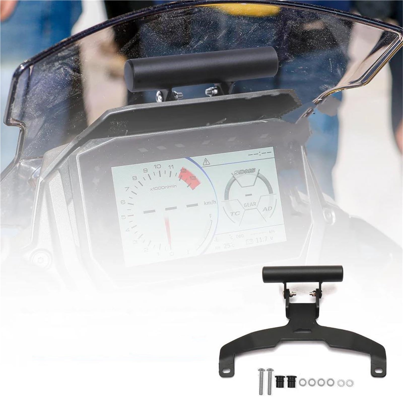 Gps Manubrio Navigatore prolunga Supporto Per Navigatore GPS Per Moto Per Suzuki GSX-S1000 GX 2024-2025, Per Manubrio Con Estensione Per Smartphone