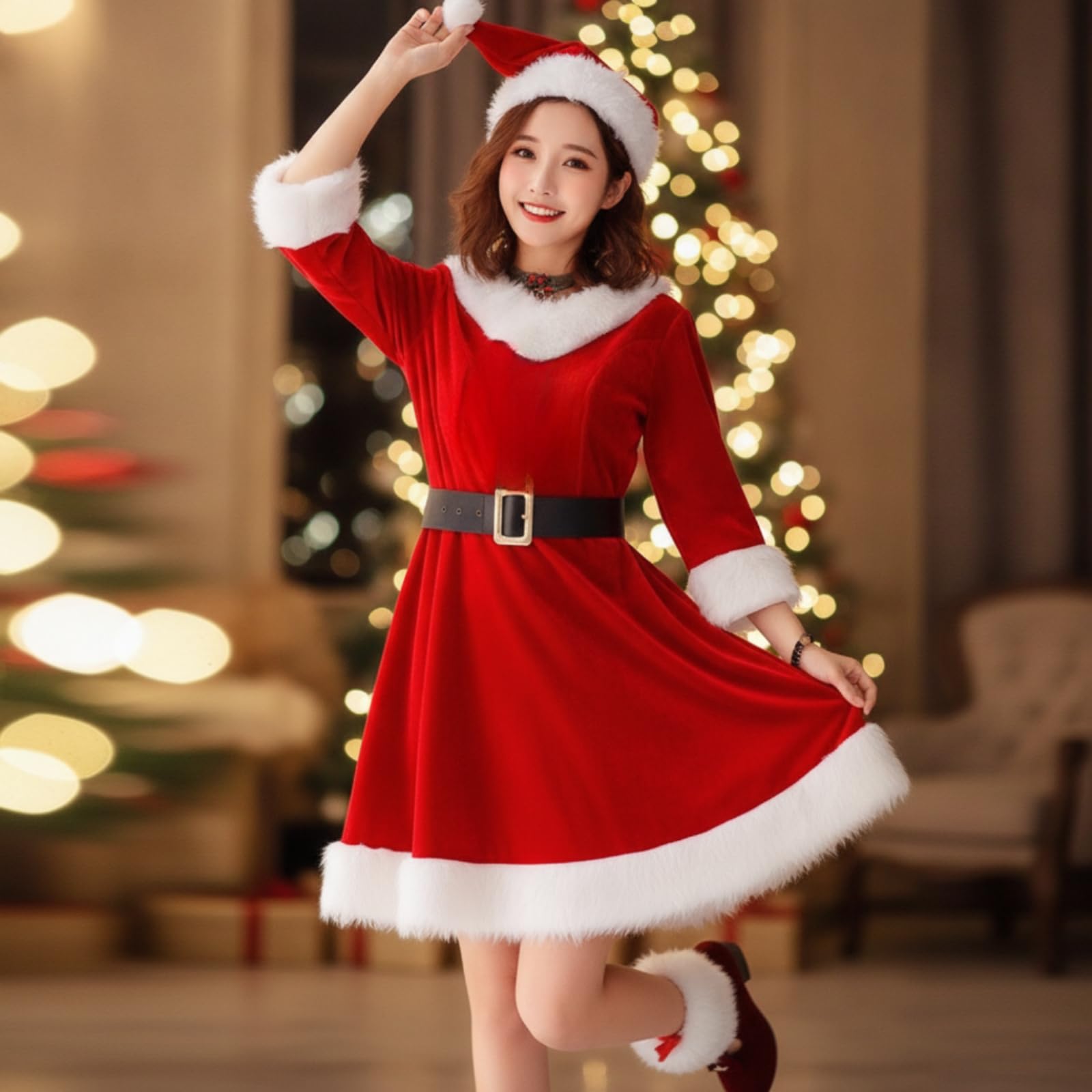 Costume Noël En Velours