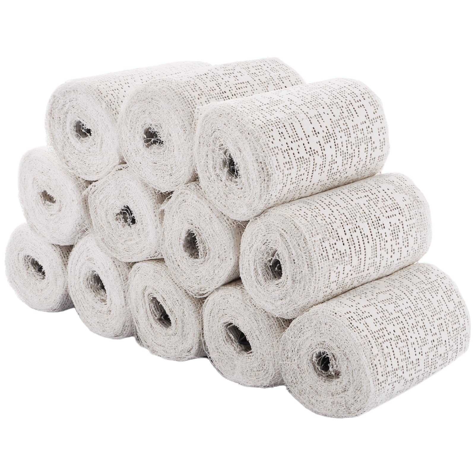 ASelected Plaster Cast Bandage Kit 10 Rolls Plaster of Paris Bandage10X300Cm for Mould and Casting Craft Bandage Rolls White