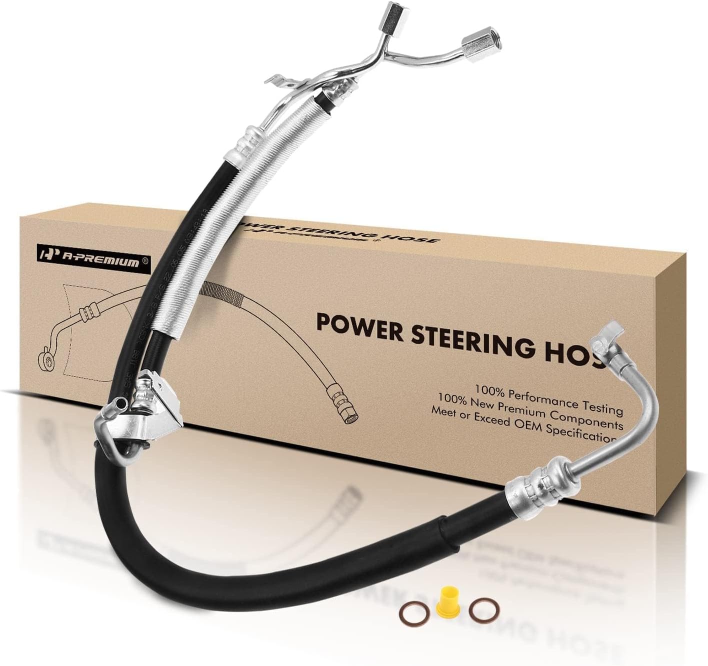 A-Premium Power Steering Pressure & Return Hoses Line Assembly Compatible with Subaru Impreza 2008 2009 2010 2011 2012 2013 2014, 2.5L Turbocharged, Pump to Reservoir