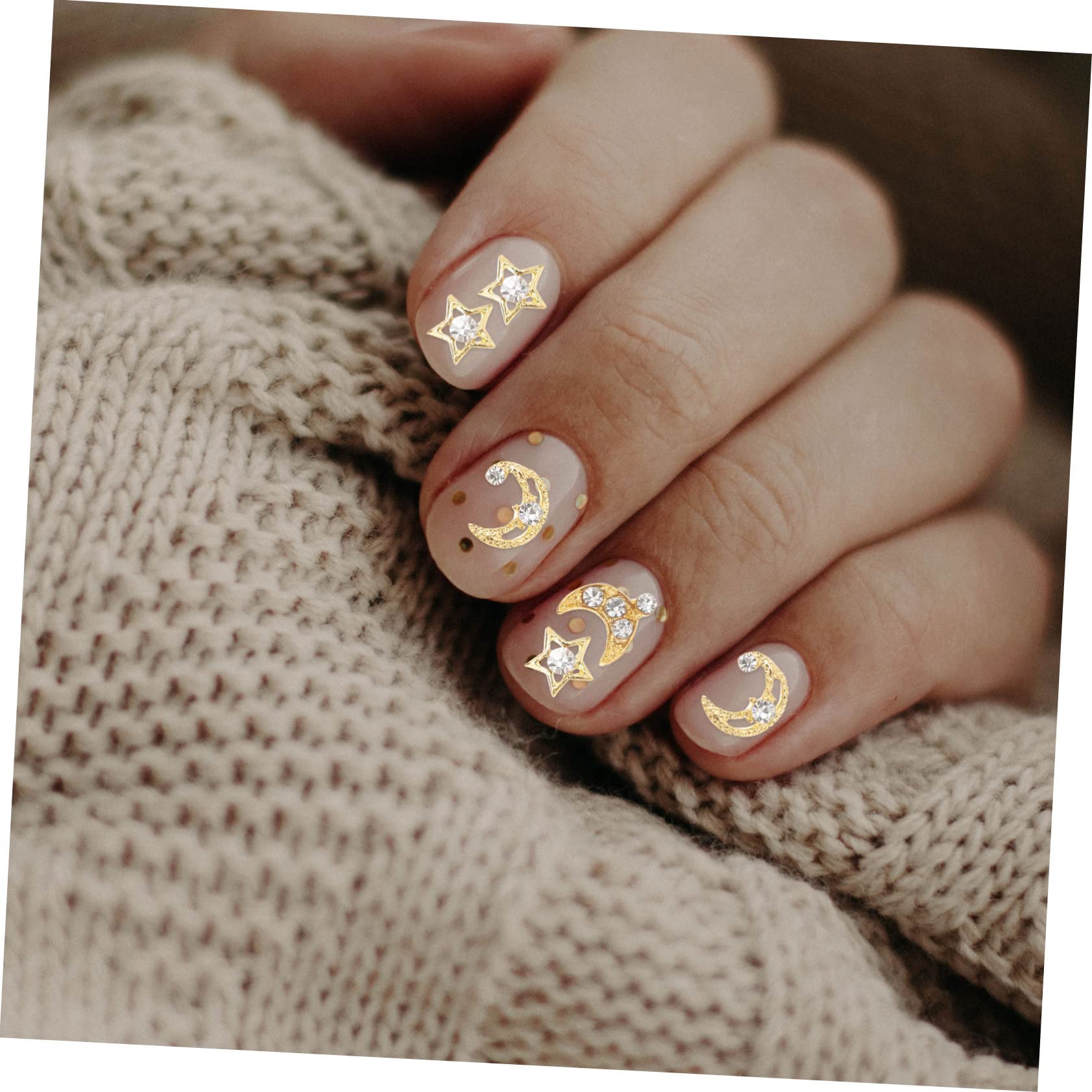 SHERCHPRY 4 Set Ciondoli Unghie Metallo Decorazioni Per Nail Art Accessori Glamour Per Unghie Con Facili Applicare E Personalizzare 30 Pezzi*4