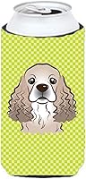 Vista 648 de Caroline's Treasures BB1293LITERK Tablero de ajedrez verde lima Weimaraner Botella de vino Hugger Funda Enfriadora Abrazador Lavable a Máquina
