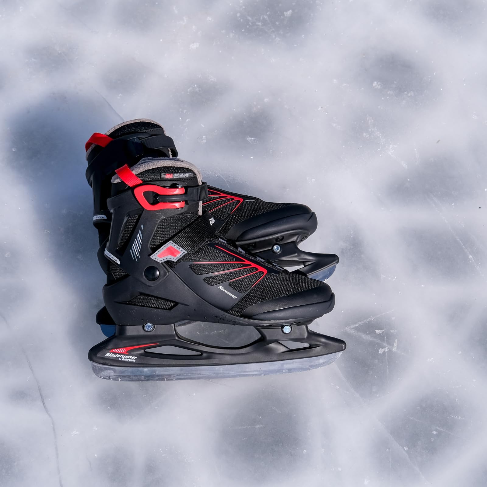 Bladerunner Igniter XT Ice Pattini da ghiaccio, Uomo, Nero/Rosso