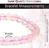 Vista 60 de Pulsera de turmalina negra, pulsera de cristal curativo natural para mujeres y hombres, pulsera de cuentas redondas de 0.315 in para espiritual