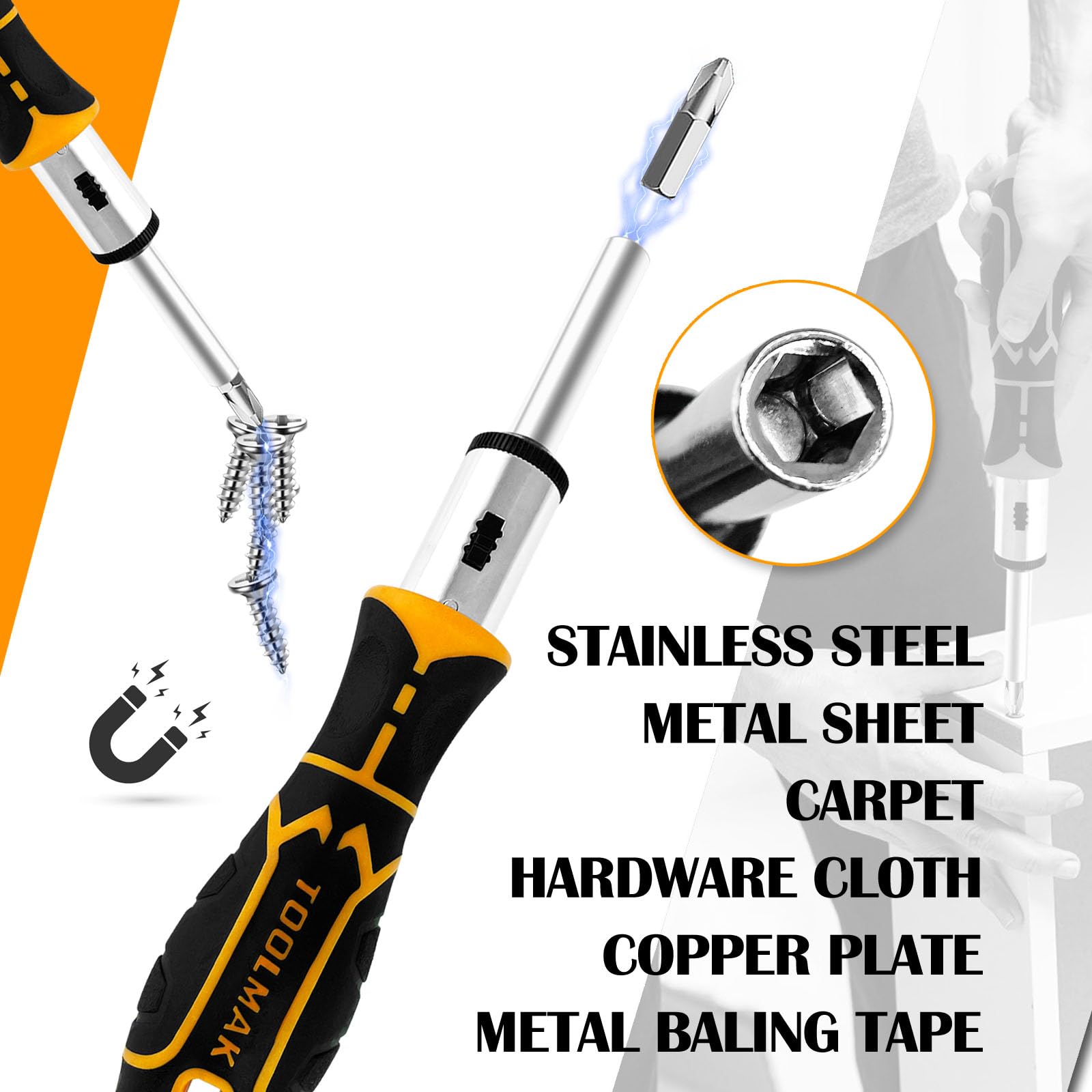 13-in-1 Ratcheting Screwdriver Set - DIY Essentials -4