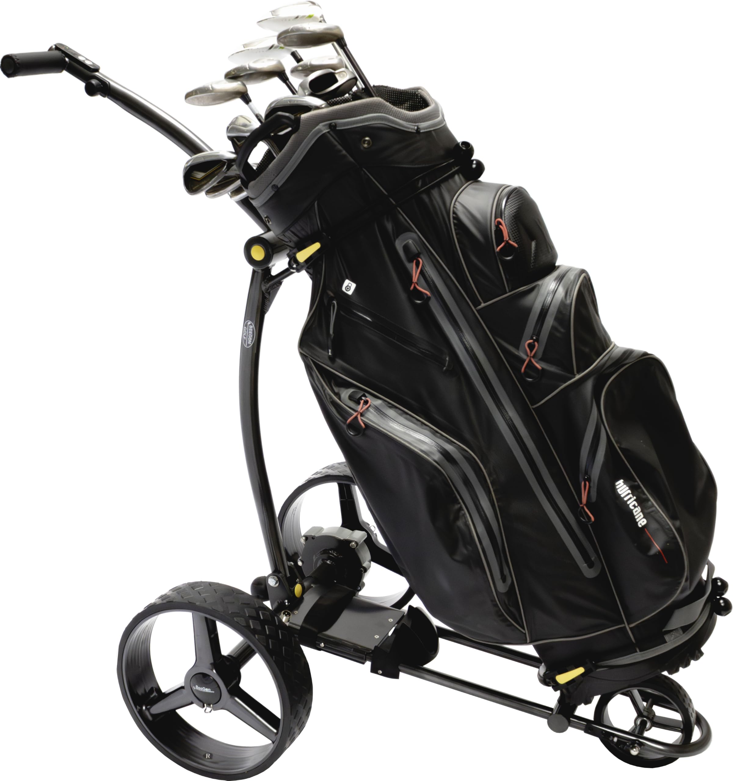 BeeGon Golf Chariot de Golf électrique GT-X400 Pro Anthracite avec Batterie au Plomb 33 Ah