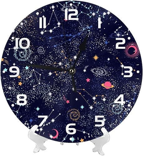 Vista 24 de Reloj de pared para niños de 10 pulgadas, silencioso, sin tictac, fácil de leer, reloj de pared para niños y niñas, decorativo para habitación