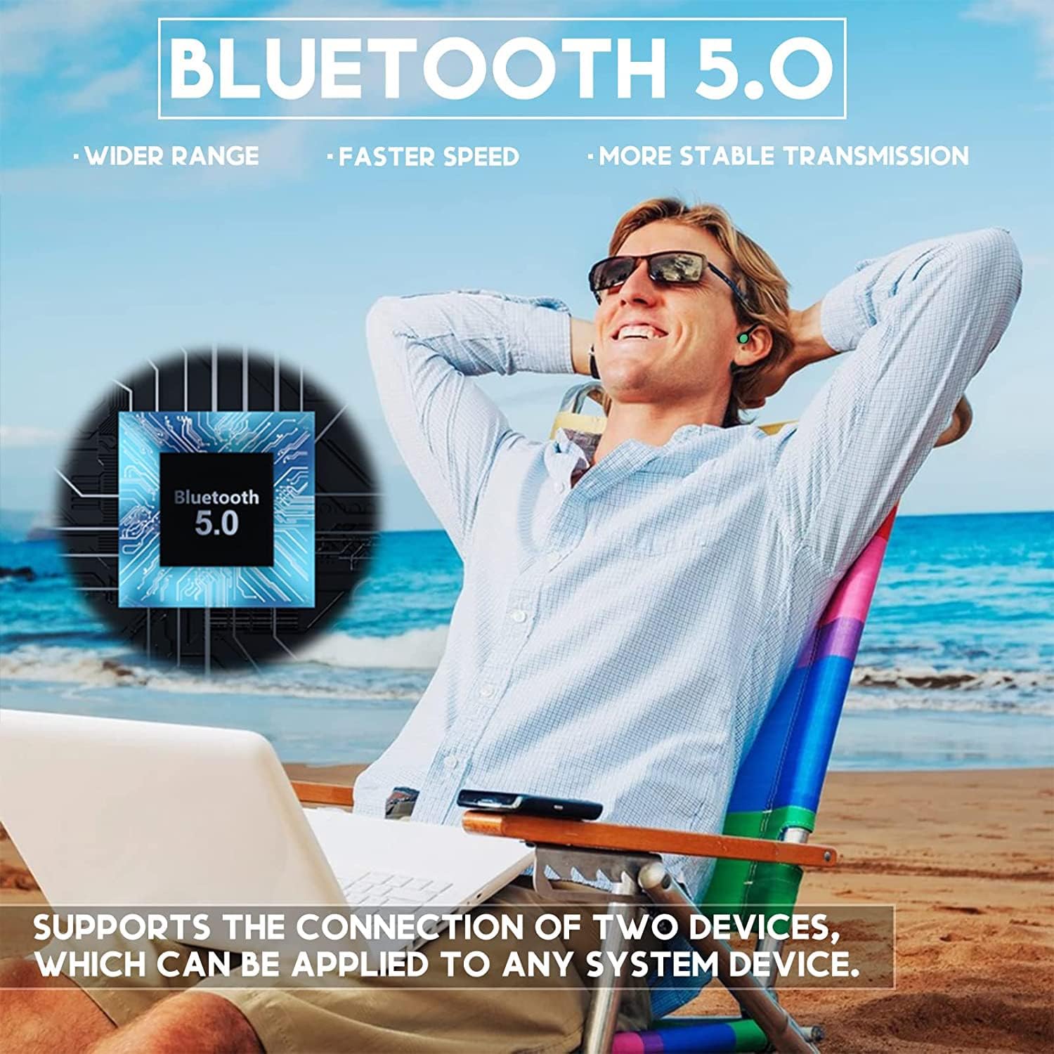 essonio bone conduction headphones open ear workout headphones with microphone ipx5 waterproof wireless bluetooth headset for cell phones