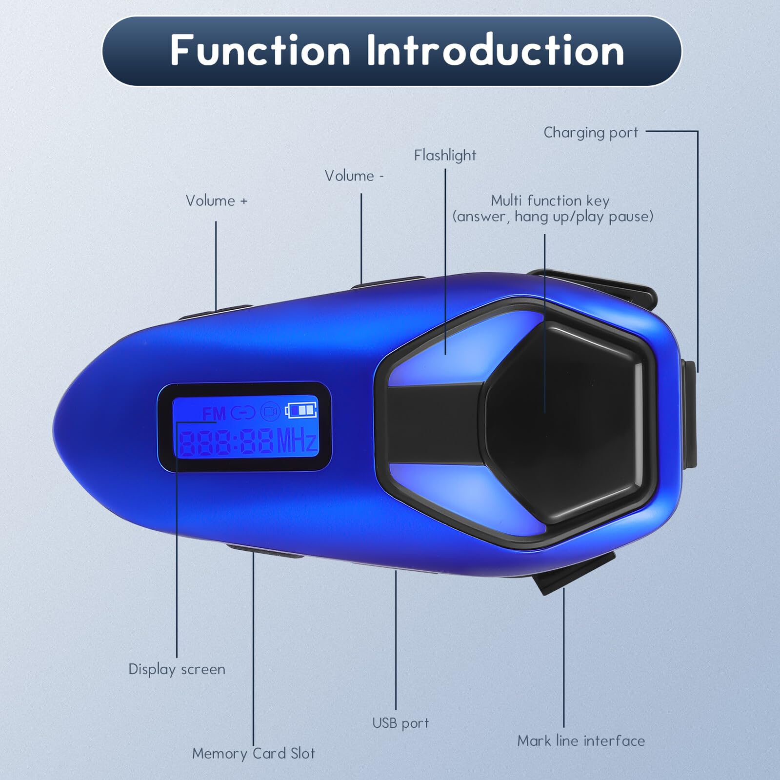 PLAFOPE Cuffie Wireless per Casco da Moto Microfono con Cancellazione del Rumore Batteria da Tecnologia Stereo per Ascolto Musicale e Chiarezza Vocale Durante i Viaggi