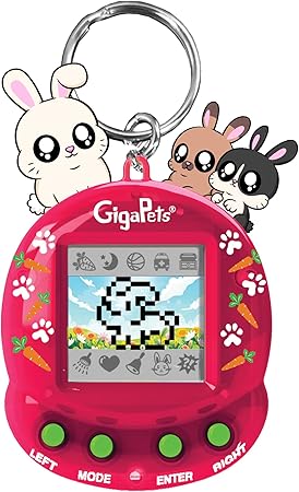 Giga Pets Bit Bunnies Interactive Digital Pet Toy, Upgraded Collector’s Edition Pets for Kids, 90’s Gaming Gift for Boys and Girls