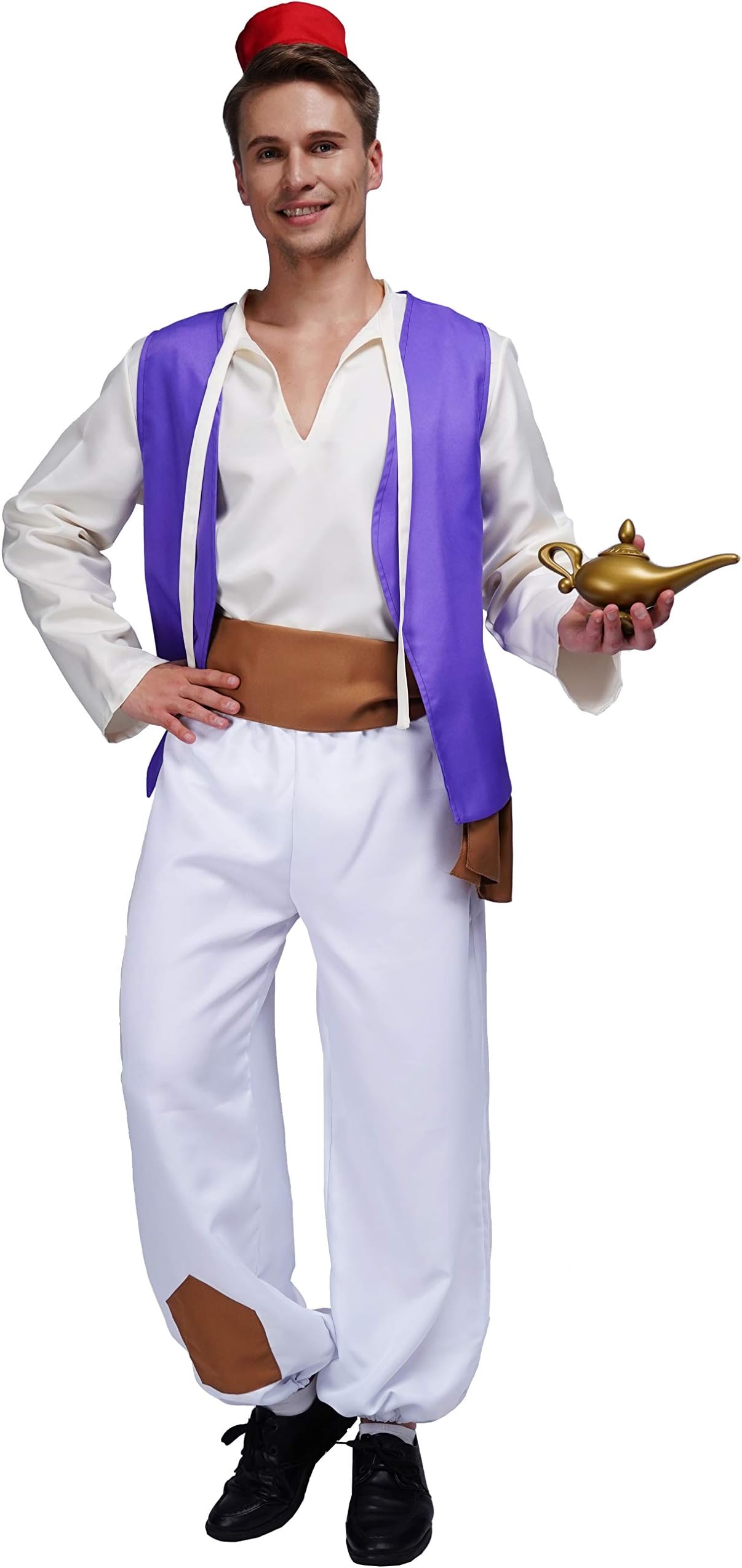 Maxim Party Supplies Men's Arabian Prince Street Rat Costume for Adults Includes Hat, Shirt, Vest, Belt, Pants