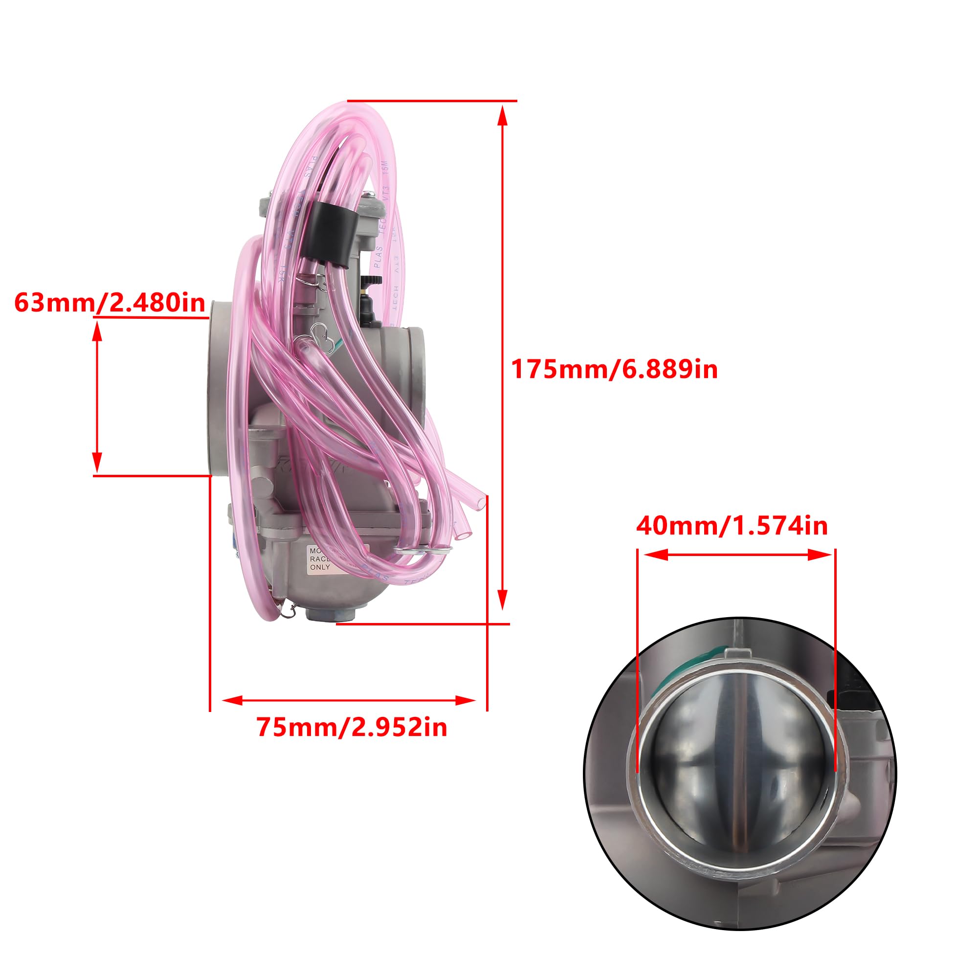 Carburatore per moto per scooter Racing Carb Accessori universali(34MM)
