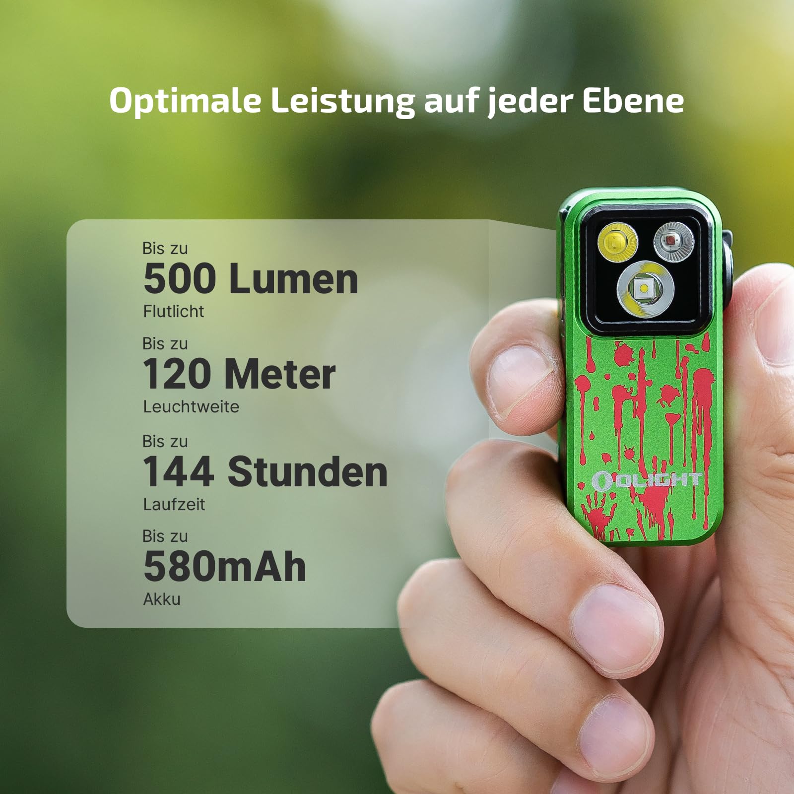 OLIGHT Oclip Pro Flashing Light Flashlight (Zombie Green) : Amazon