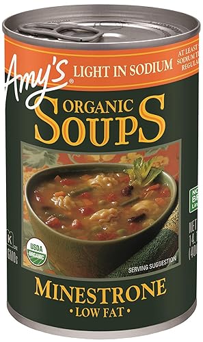 Amys Sopas orgánicas ligeras en minestrona de sodio 141 onzas