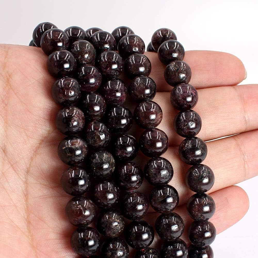 Wholesale 5 Strands Jewelry Making Natural 10mm Round Red Garnet Gemstone Beads Loose Spacer Craft Strand 15"