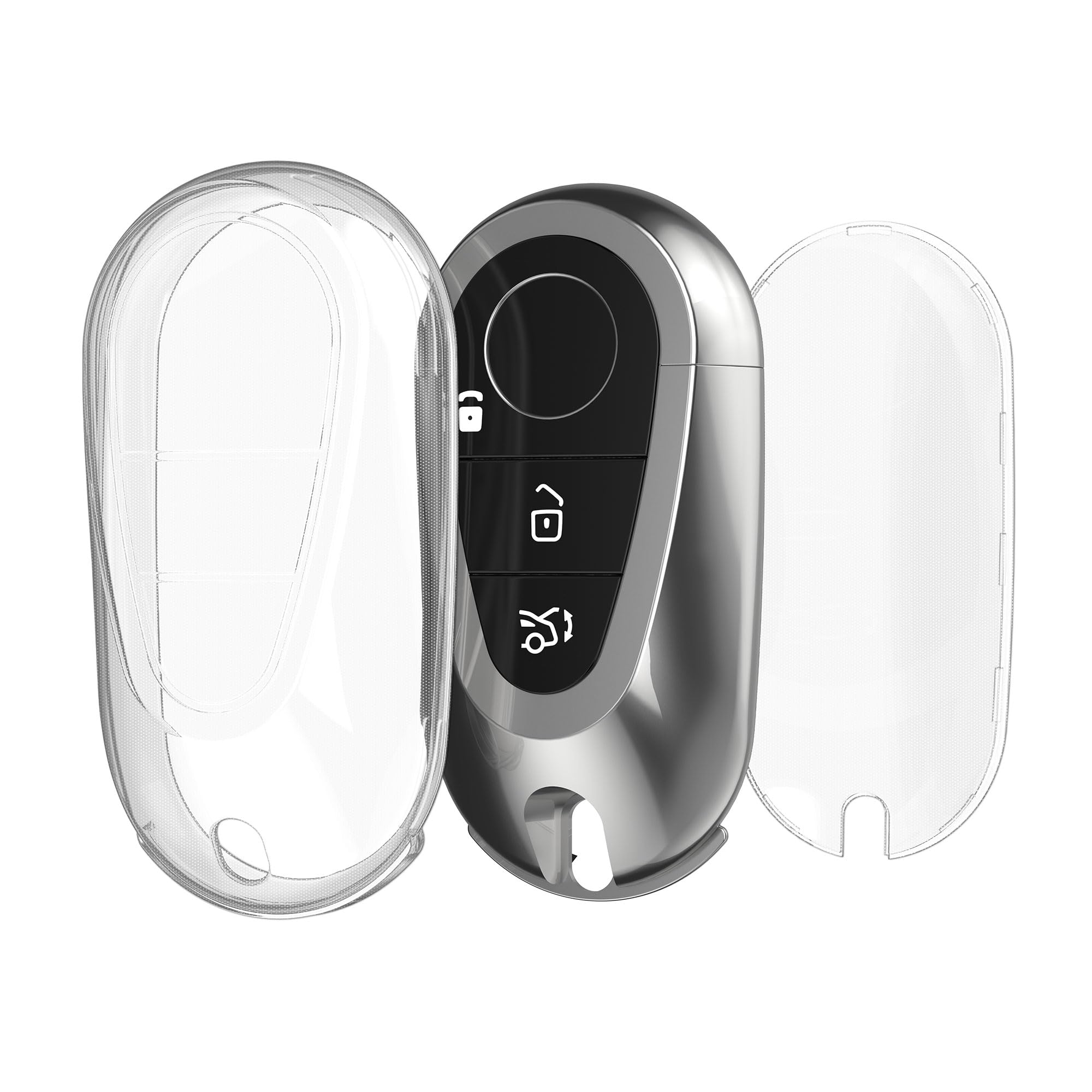 kwmobile Custodia Compatibile con Mercedes Benz con 2 Tasti (Solo Keyless Go) - Cover Chiavi
