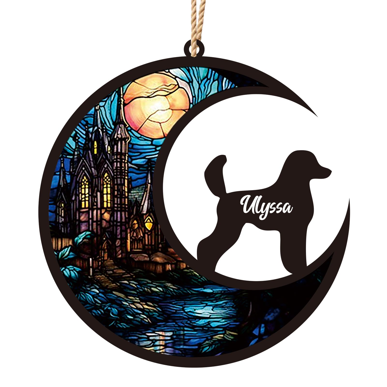 Personalized Dog Memorial Gifts, Personalized Window Decor with Dog's Name, Customized Gifts for Dog Lovers, Pet Remembrance Gift, Sympathy Gift for Loss of a Pet, Loss of Dog Sympathy Gift