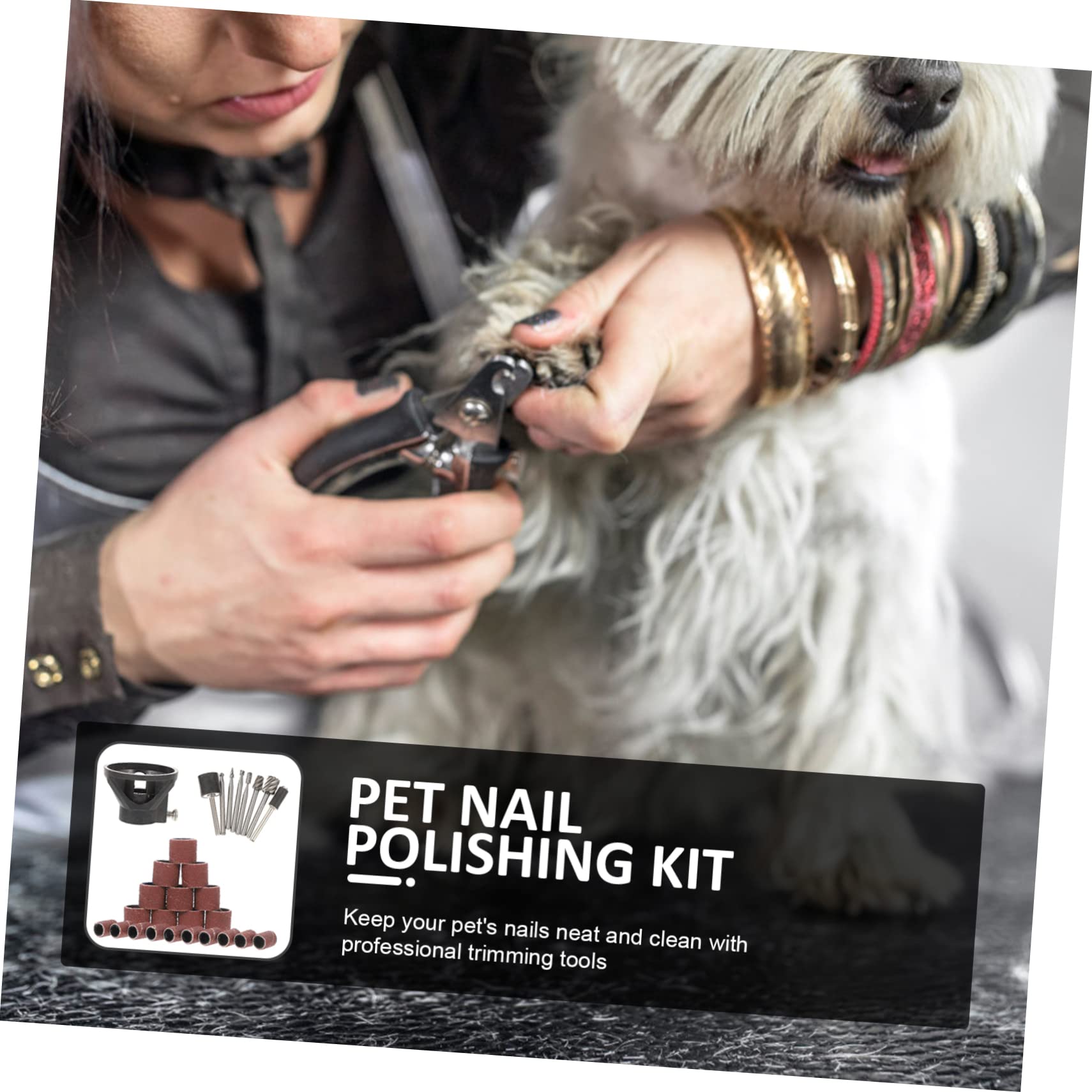 POPETPOP 4sets per La Unghie per Kit Limatura per Unghie Domestici Facile Usare e Adatto per Toelettatura Casa e