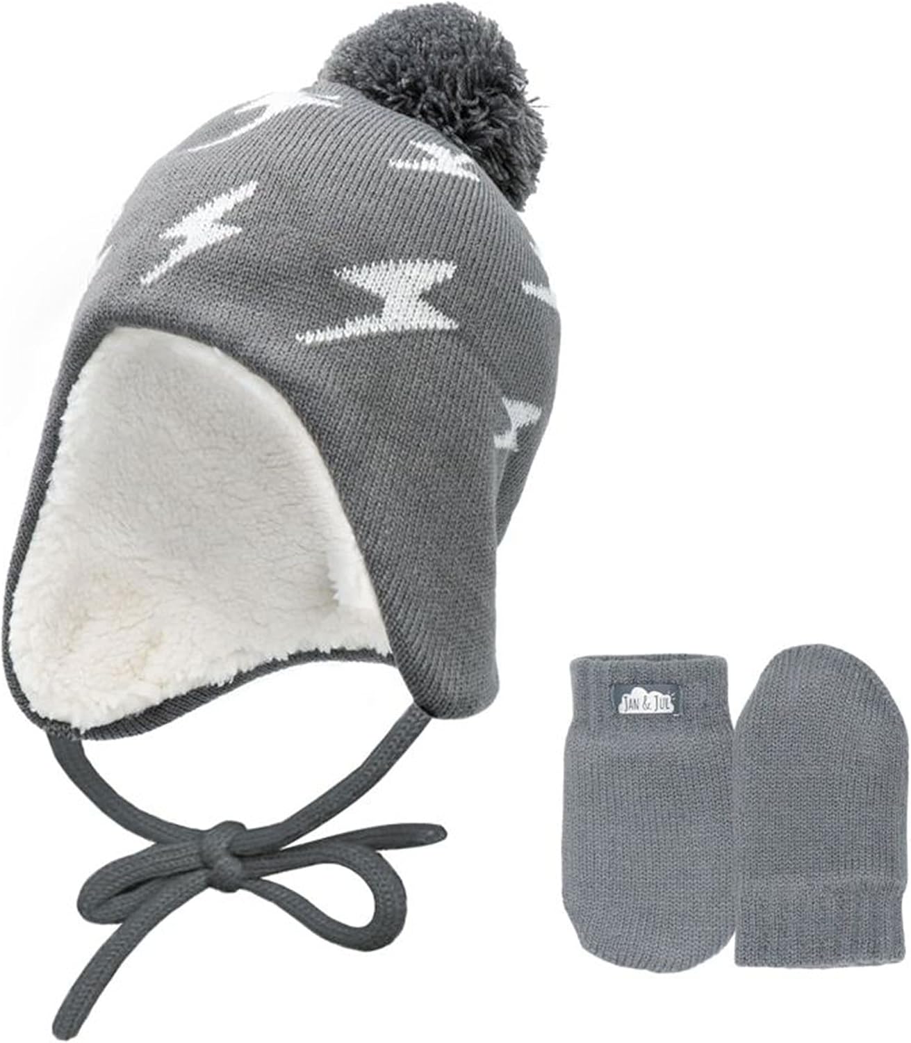 JAN & JUL Knit Ear Flap Winter Beanie for Baby and Toddler