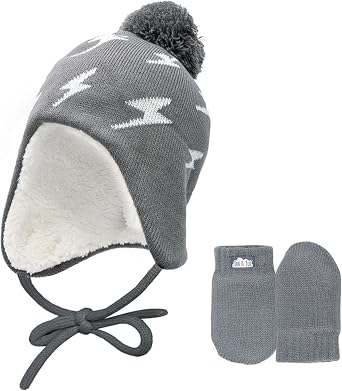JAN & JUL Knit Ear Flap Winter Beanie for Baby and Toddler