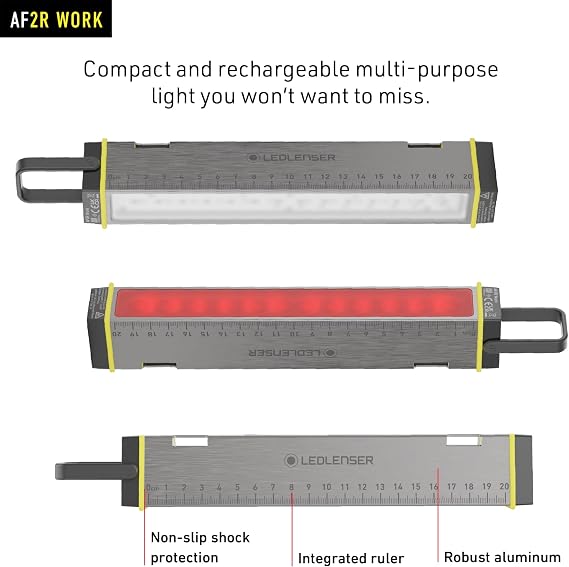 Ledlenser AF2R Work Light, 1000 Lumens, Magnetic Work Light, 4 Way Mounting