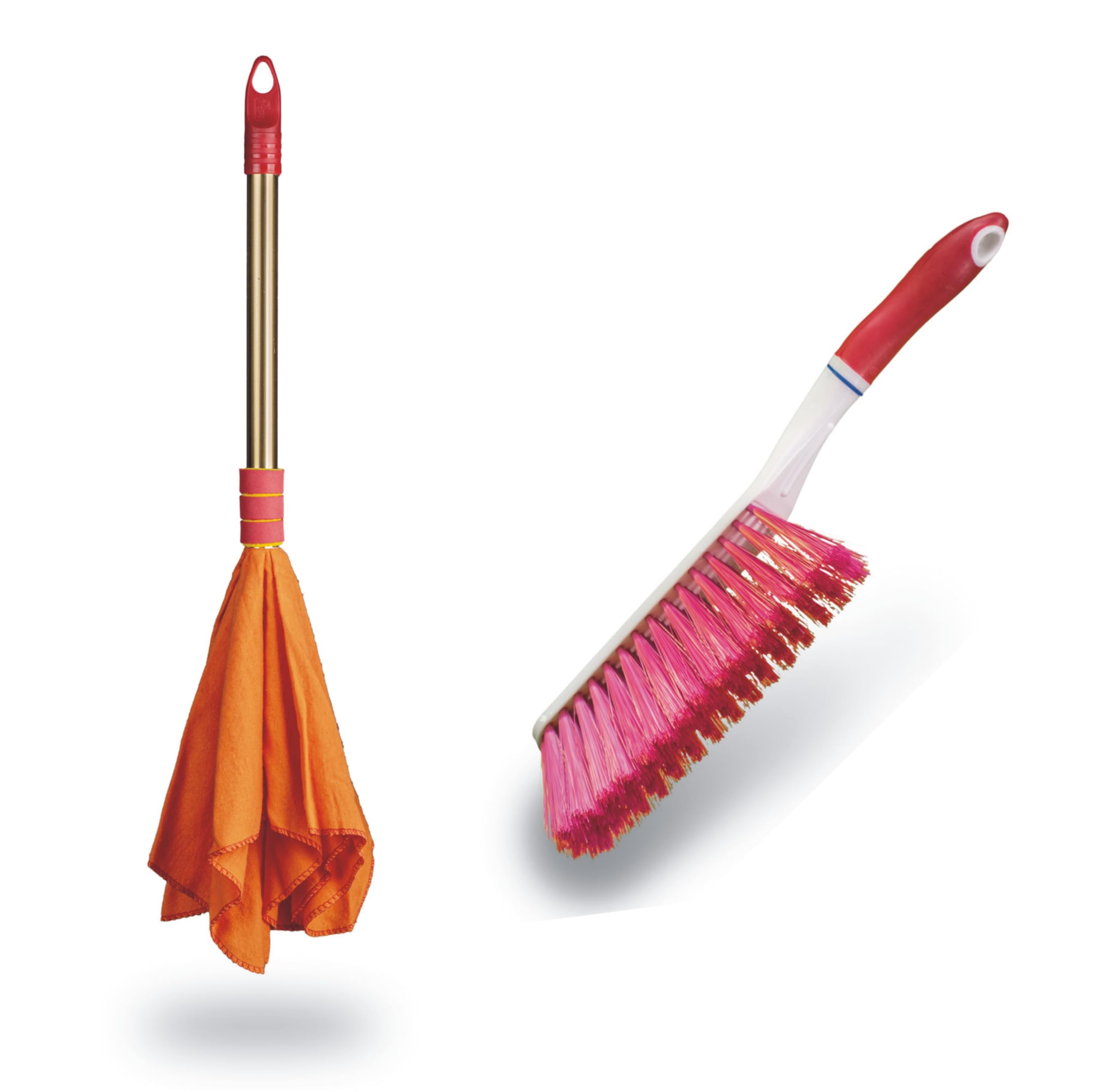 Vimal Dust Cleaning Combo Set of Golden Handle Duster (Dusting Mop) + Plasmo Soft Bristle Dust Cleaning Carpet Brush (B079W7QRVJ) Amazon Price History, Amazon Price Tracker