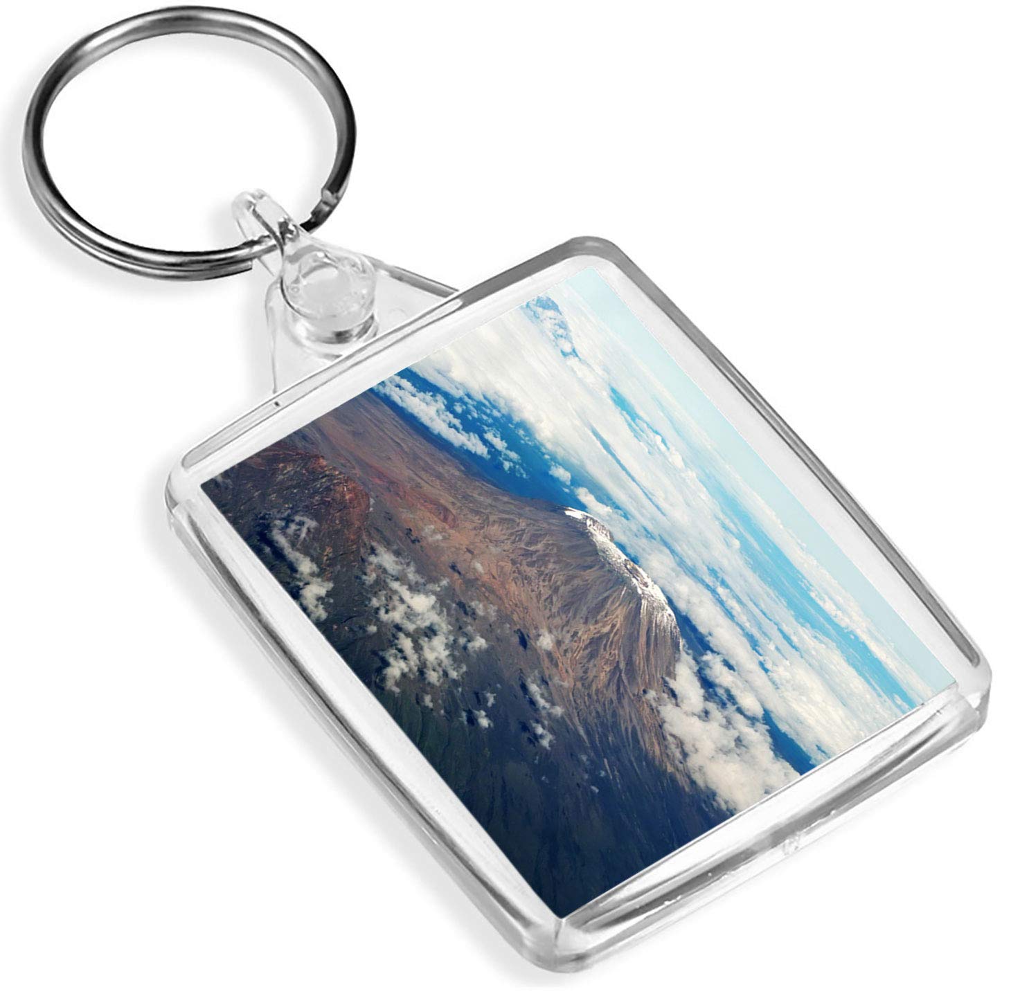 1 x Aerial View Kilimanjaro Tanzania - Keyring - IP02 - Mum Dad Kids #3398