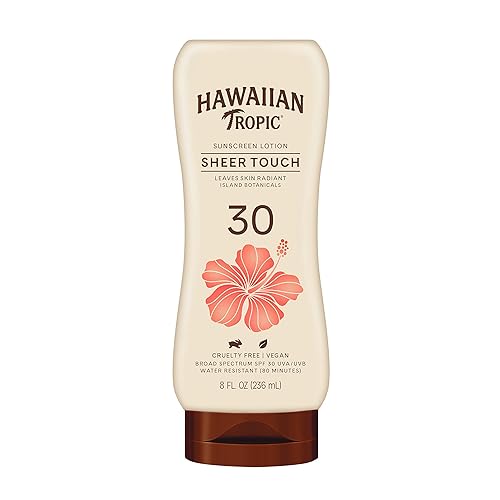 Hawaiian Tropic Protector solar Sheer Touch Amplio Espectro Sun Care Protector solar loción sPF 8Onzas paquete de de 1