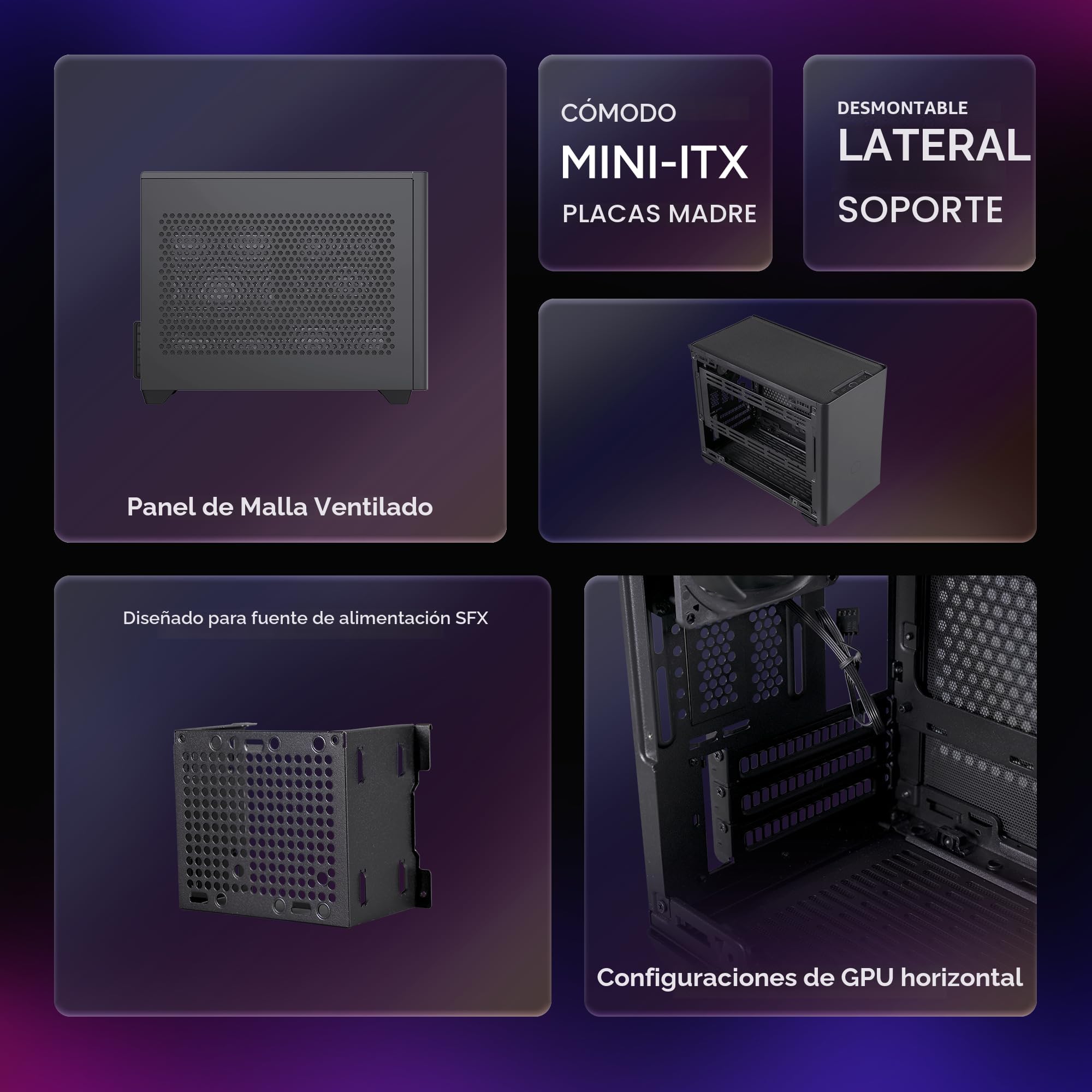 Amazon.com: Cooler Master Carcasa NR200 Mini-ITX para PC, montaje