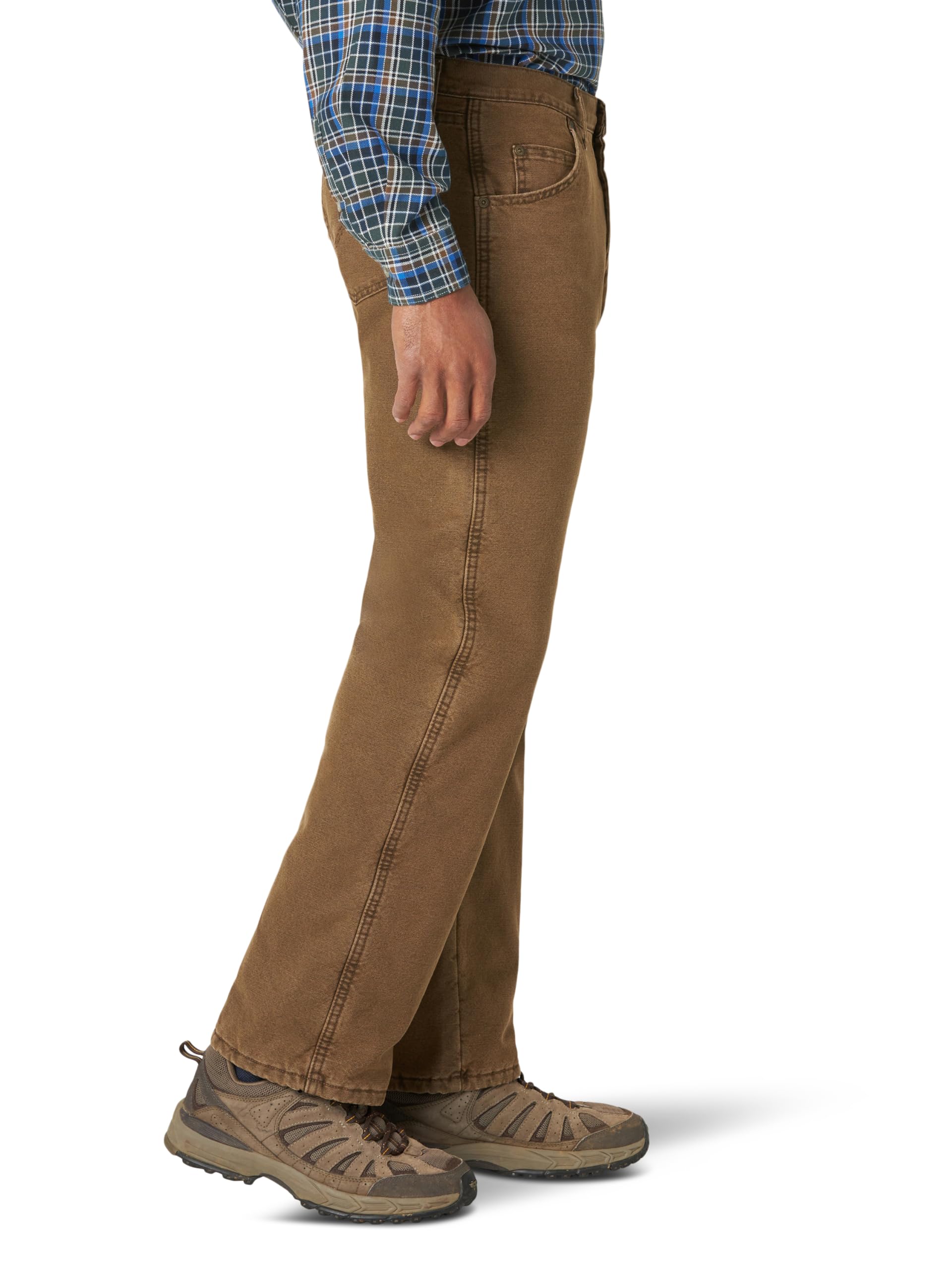 Wrangler Vaqueros térmicos resistentes para hombre, marrón (Night Brown), 34W x 32L