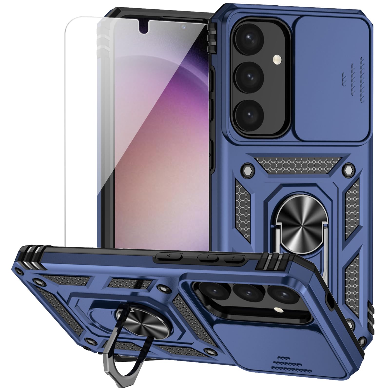 Amazon.com: for Samsung Galaxy S25 Case with Camera Lens Cover HD