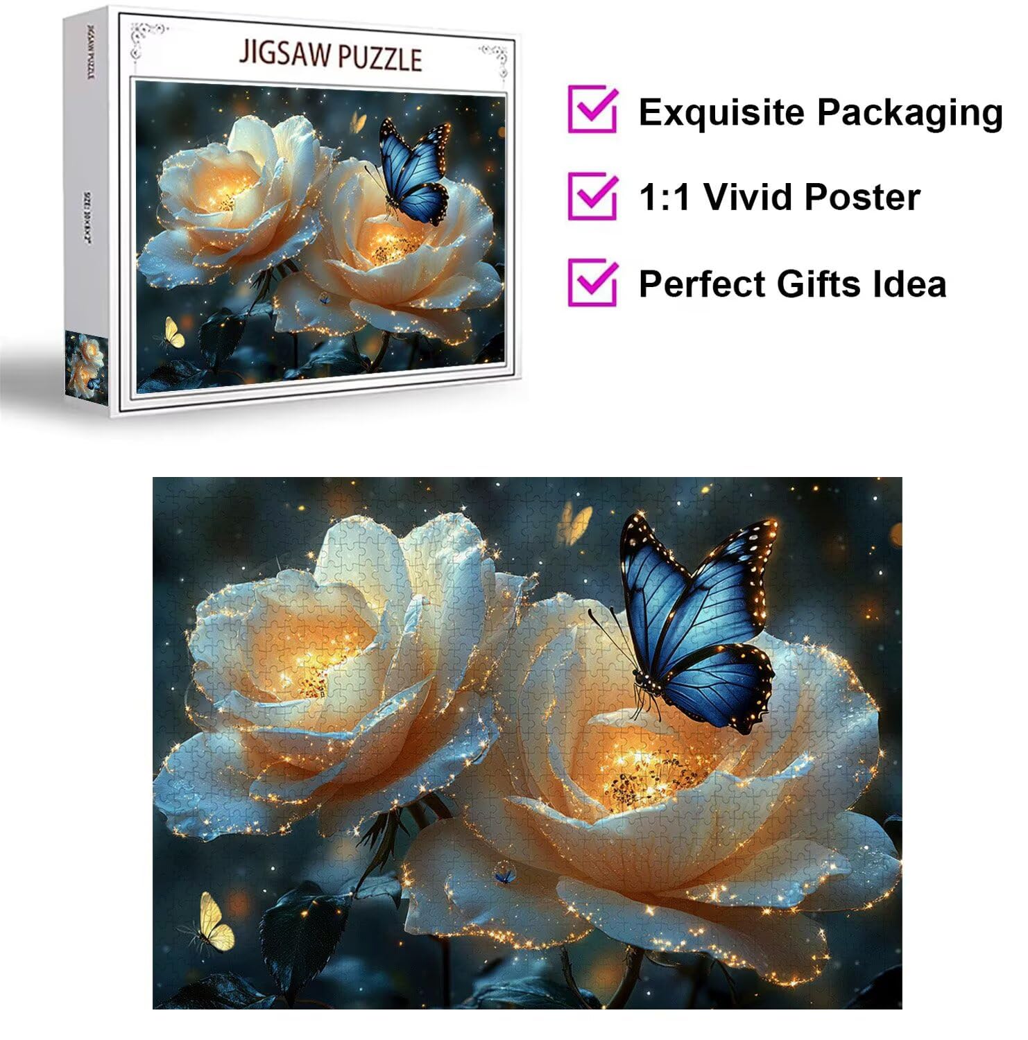 Puzzles 3000 Piezas, Puzzle Madera Flor Animal, n-258