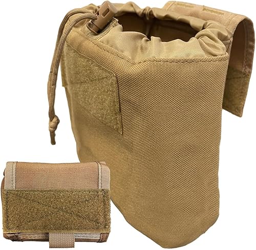 Miniatura 9 de Molle - Bolsa de basura táctica enrollable con cordón, ligera, duradera, plegable, para caza, bolsa para revistas de munición