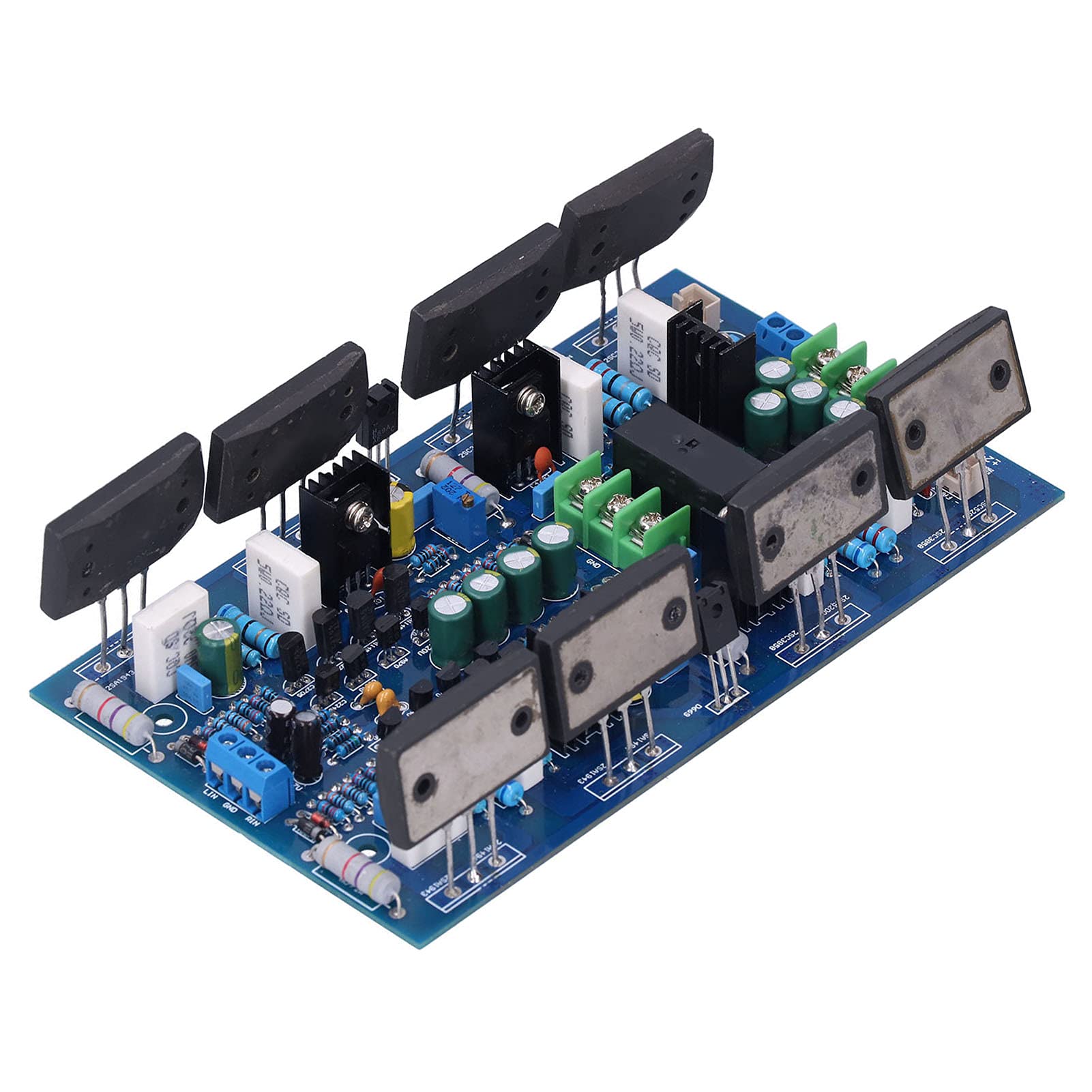 Płytka Wzmacniacza Mocy PCB 2-kanałowa Płyta Wzmacniacza 300 W Plus 300 W z Rezystorami o Wysokiej Dokładności Importowane Kondensatory Elektrolityczne do Naprawy Sprzętu Audio Projekty