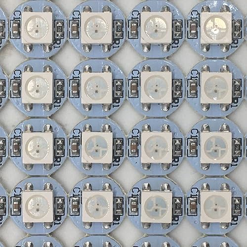 Miniatura 10 de 100pcs WS2812B direccionable 5050 Smart RGB LED Pixel Light en negro disipador de calor placa PCB 5V DC compatible con Arduino