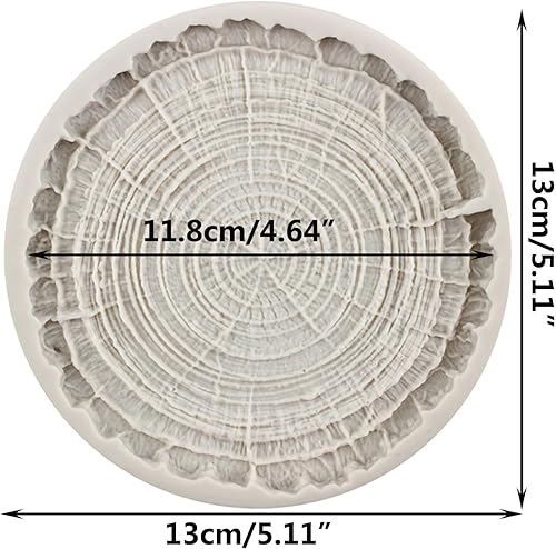 Miniatura 2 de MINFEIDMS Molde de silicona para pastel de tocón de árbol, moldes de silicona para corteza de madera para decoración de pasteles, decoración de
