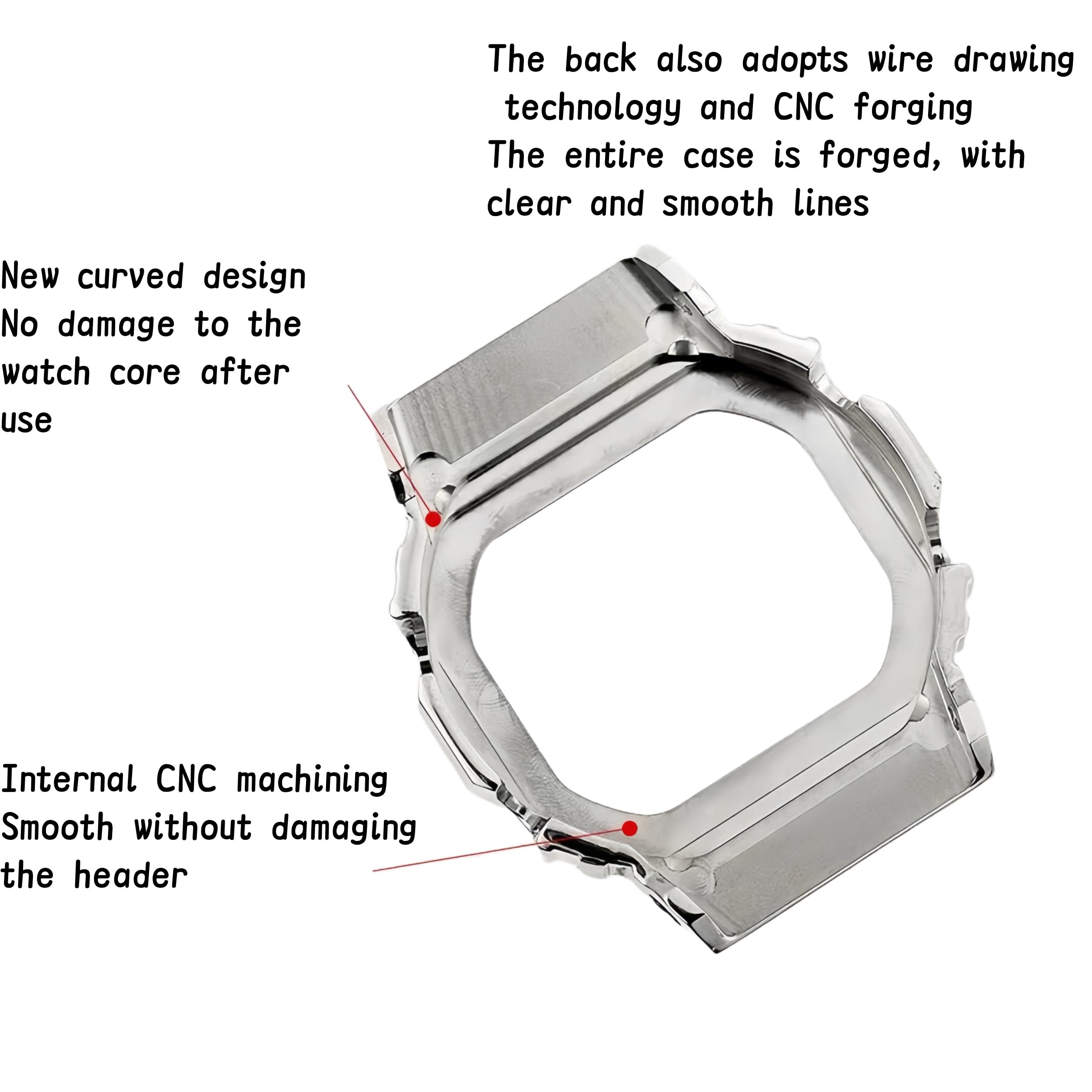 Stal Nierdzewna Bzel Etui Zegarka Modyfikacyjna Ramka dla G-Shock G-Shock DW5610