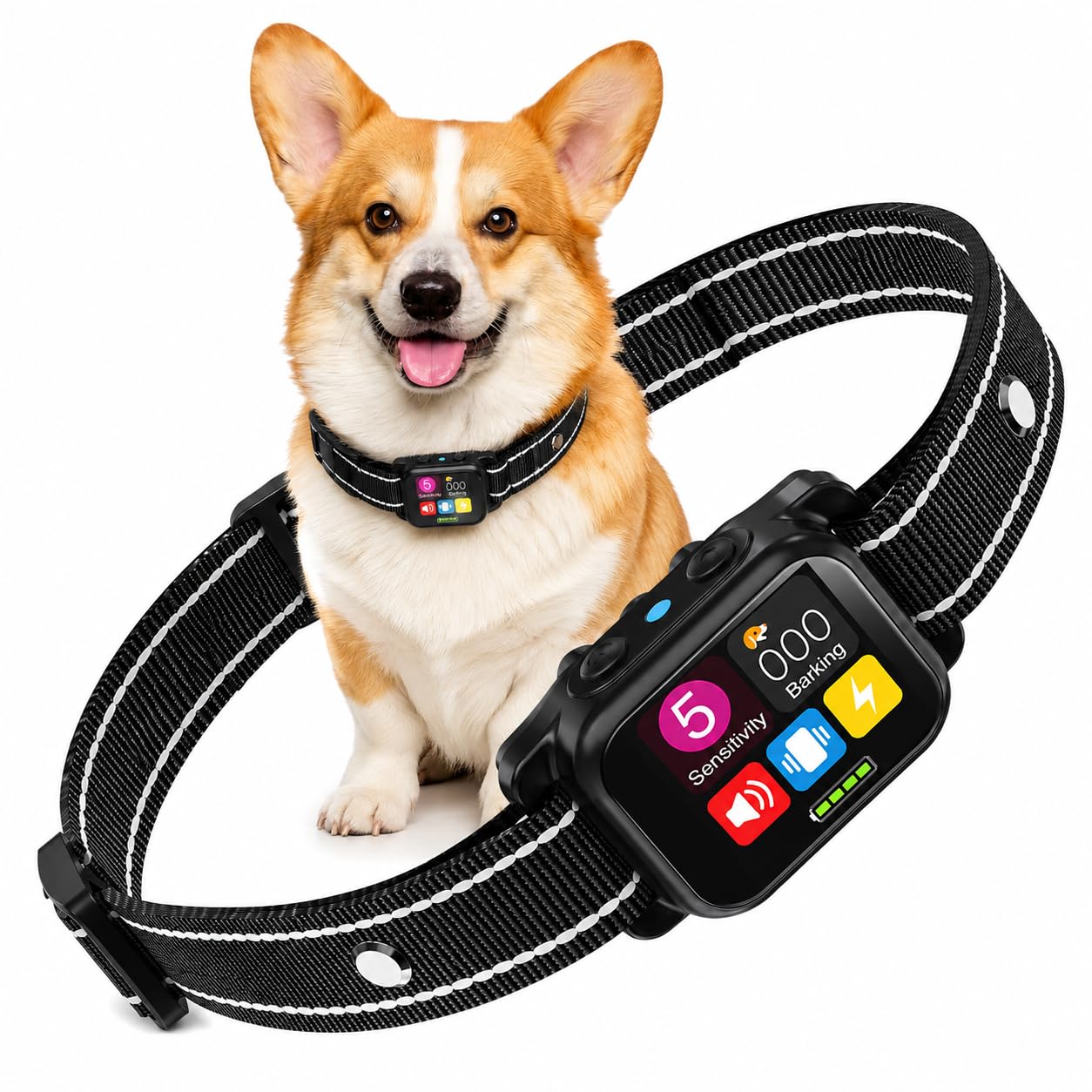 Collier Anti-Aboiement 2026, éTanche Rechargeable, 3 Modes Bip/Vibration/Choc éLectrique, Collier Chien EntièRement Automatique à IA, 5 Niveaux De RéGlage, Convient à Toutes Les Races De Chiens (Noir)