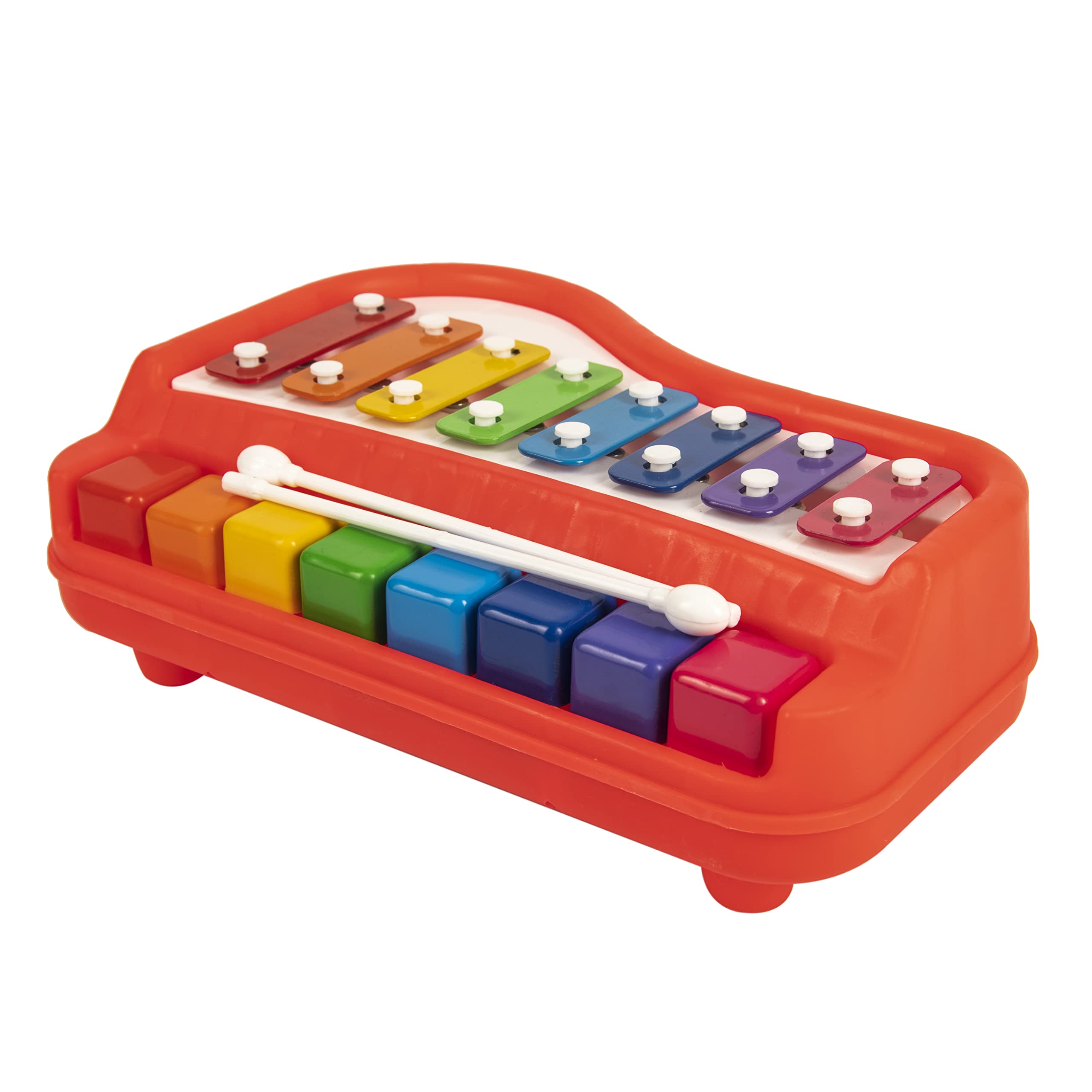 Toypoint 2 in 1 Small Piano Xylophone Musical Toy for Kids (Age 3+) with 8 Keys, 2 Sticks, Keyboard Xylophone Piano - Preschool Musical Learning Instruments Gift Toy for Baby, Kids, Girls, Boys-Red (B0C4YXN47D) Amazon Price History, Amazon Price Tracker