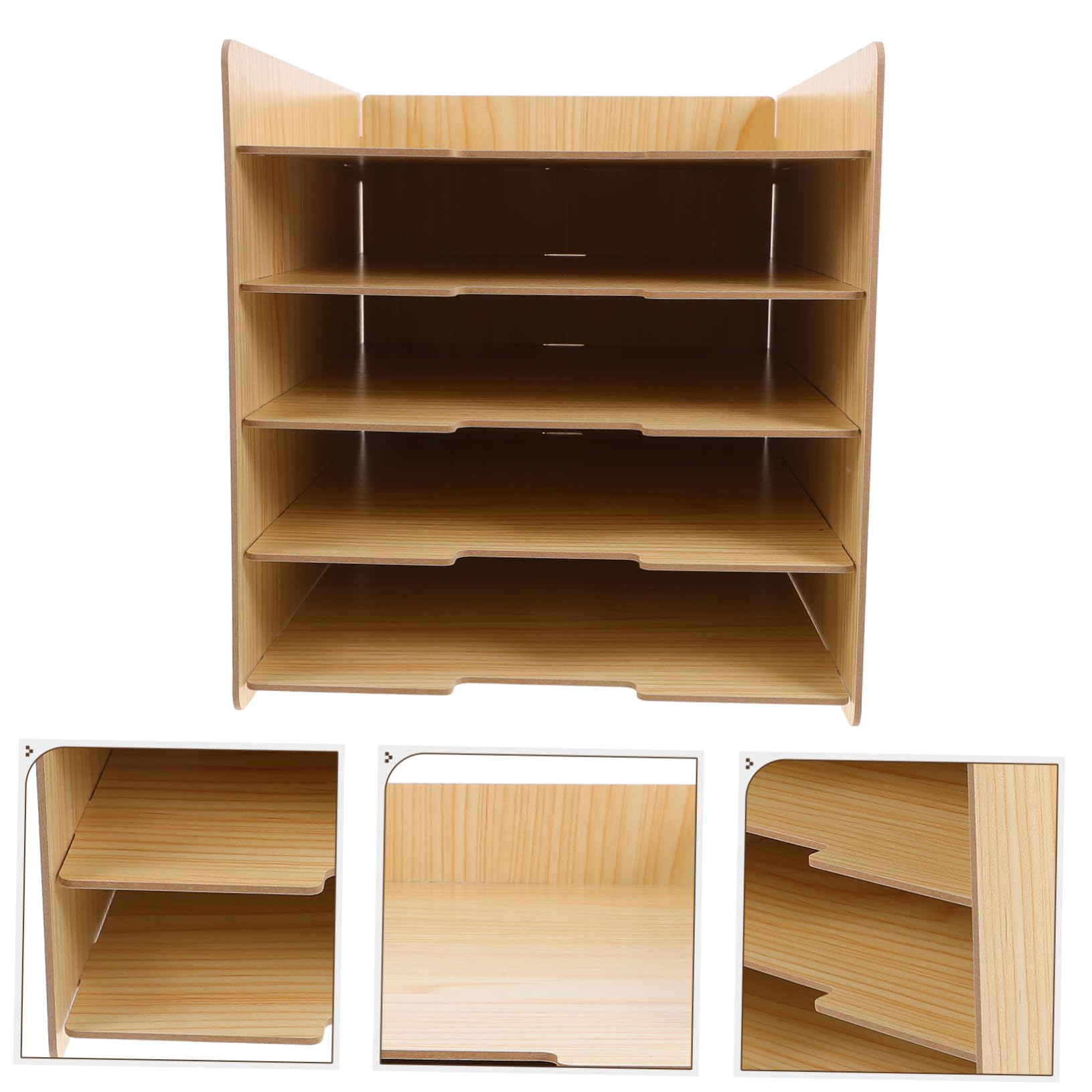 DOITOOL Organiseur De Bureau Multicouche En Bois, Organiseur De Documents, D'enveloppes, Facile À Installer, De Papeterie Moderne