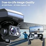 3-Axis Gimbal GPS Drone with 4K Camera, 90 Min Long Flight Time,3280 FT Long Control Range, Auto Return