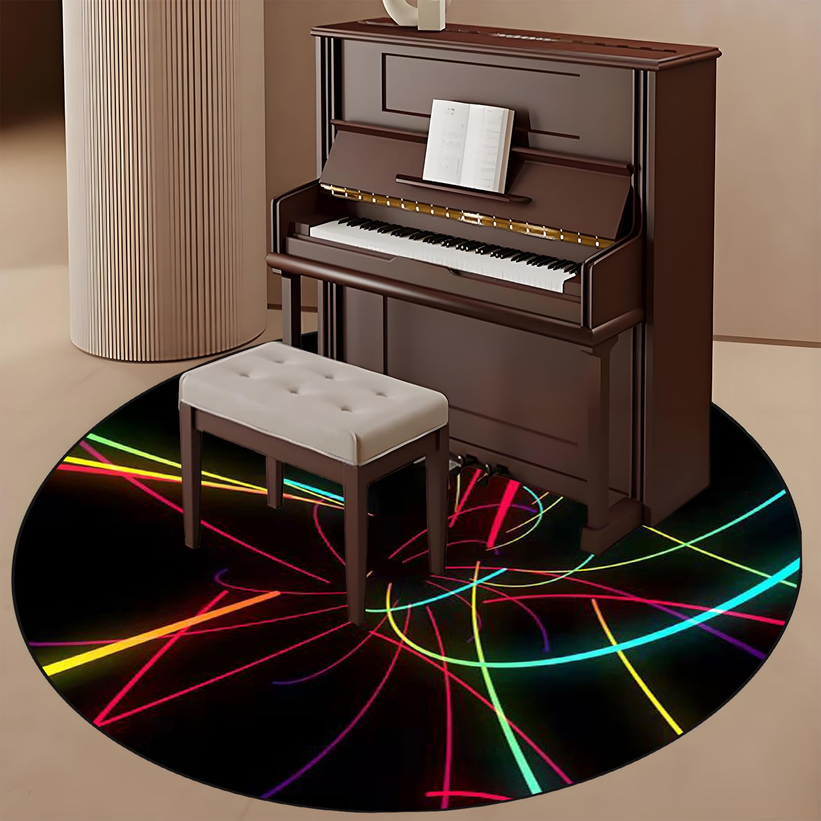 Akustyczny dywanik bębnowy Dywan Antypoślizgowy dźwiękoszczelny do elektronicznego bębna bębnowego bębna bębnowego Instrumenty muzyczne Okrągły Dywan bębnowy Bateria 150 cm
