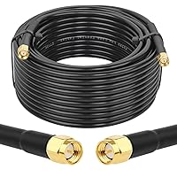 Vista 9 de Cable RG58 SMA - Extensión de cable SMA macho a macho de baja pérdida de 3 pies de 50 ohmios para aplicaciones de antena de radio 3G/4G/LTE/GPS/RF